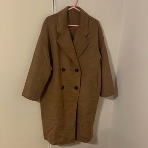 ❌Double face wool oversized coat camel size 6